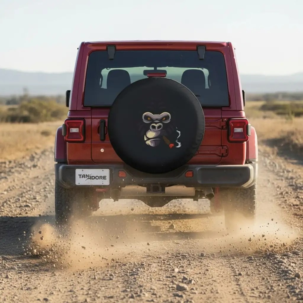 Angry Monkey With Cigar Spare Wheel Tire Cover
